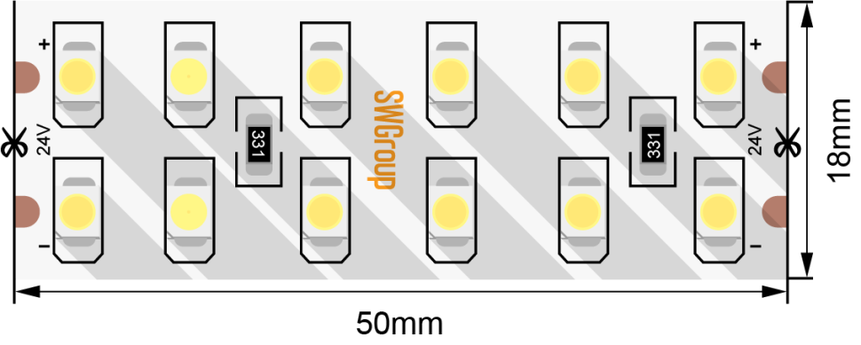 Лента светодиодная SWG SWG3240 SWG3240-24-19.2-WW-M 010110