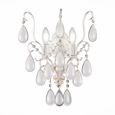 SLE160301-02 Светильник настенный Золотистый/Белый матовый E14 2*60W