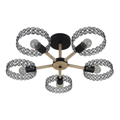 Светильники На штанге Escada 679/5P E27*60W Black/Wood