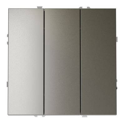 Выключатель встраиваемый VOLTUM S70 трехклавишный 10А, (шелк)