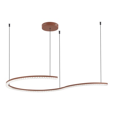 SL1018.603.01 Светильник подвесной ST-Luce терракотовый/прозрачный LED 1*65W 4000K