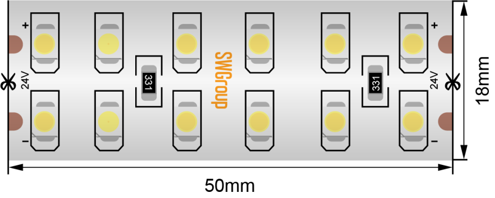 Лента светодиодная SWG SWG3240 SWG3240-24-19.2-WW-65-M 010111