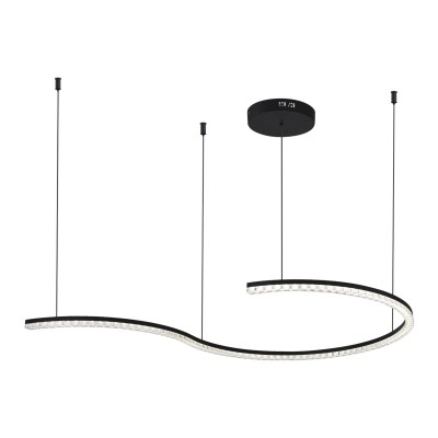 SL1018.403.01 Светильник подвесной ST-Luce черный/прозрачный LED 1*65W 4000K