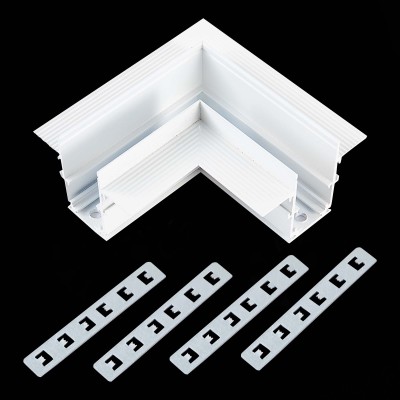 ST007.529.00 Угол-соединитель для встраиваемого магнитного шинопровода  ST-Luce Белый