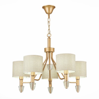 SLE107003-05 Светильник подвесной Золотистый/Бежевый E14 5*40W