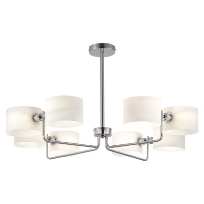 SLE1121-102-08 Светильник потолочный Хром/Молочно-Белый E14 8*40W