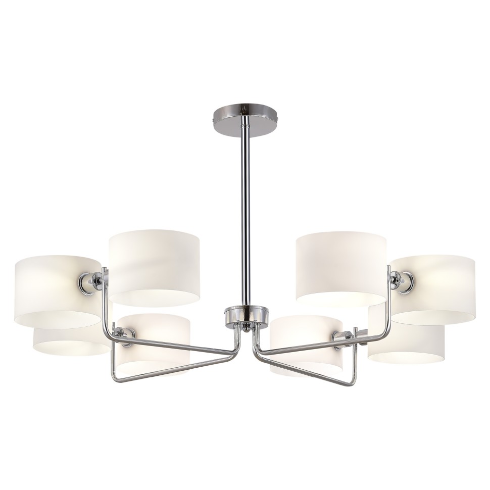 SLE1121-102-08 Светильник потолочный Хром/Молочно-Белый E14 8*40W