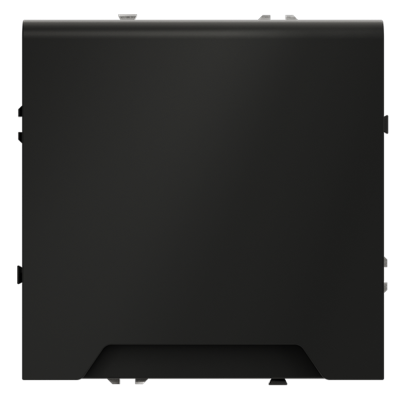 Розетка встраиваемая VOLTUM S70 с заземлением, защитными шторками и крышкой 16А, (черный матовый)