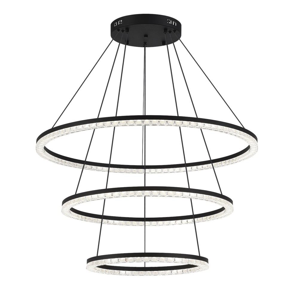 SL1018.403.03 Светильник подвесной ST-Luce черный/прозрачный LED 1*130W 4000K