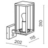 Настенный светильник (бра) Outdoor O452WL-01GFSR