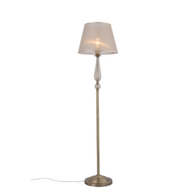 SL185.305.01 Светильник напольный Бронза, Прозрачный/Бежевый, Бронза E14 1*40W