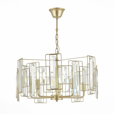 SLE103403-05 Светильник подвесной Шампань/Прозрачный E14 5*40W