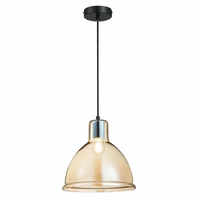 SLE114723-01 Подвес Черный/Янтарный E27 1*60W