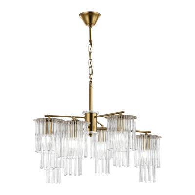 SLE1122-303-06 Светильник подвесной Латунь/Прозрачный E14 6*40W