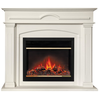 Электрокамин Mirra 26 WT с очагом Moonblaze Deluxe Brass