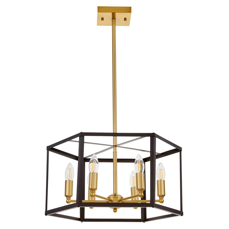 Подвесной светильник Lumina Deco Lorton LDP 1142-6 BK+MD