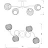 Люстры На штанге Escada 1174/4P E27*40W Chrome