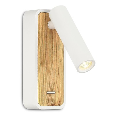 ST160.531.03 Светильник настенный ST-Luce Белый, Светлое дерево/Белый LED 1*3W 3000K
