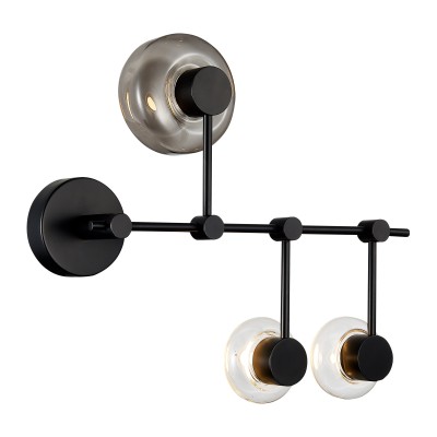 SL6005.401.03 Светильник настенно-потолочный ST-Luce Черный/Дымчатый, Прозрачный LED 3*3W 3000K