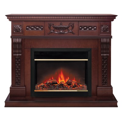 Электрокамин Corsica Lux 25,5/26 AO с очагом Moonblaze Deluxe Brass