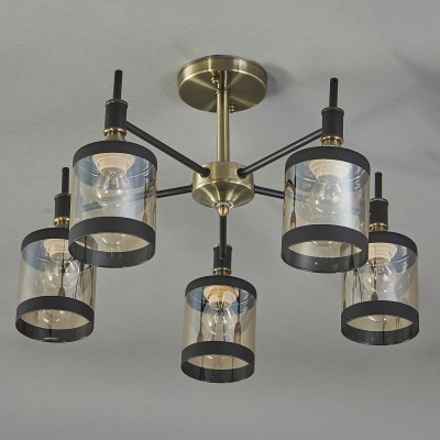 Люстры Потолочные Escada 599/5P E27*60W Antique brass/Black