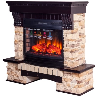 Каминокомплект Inter Flame Экстер Альпина с очагом Panoramic 25 LED FX