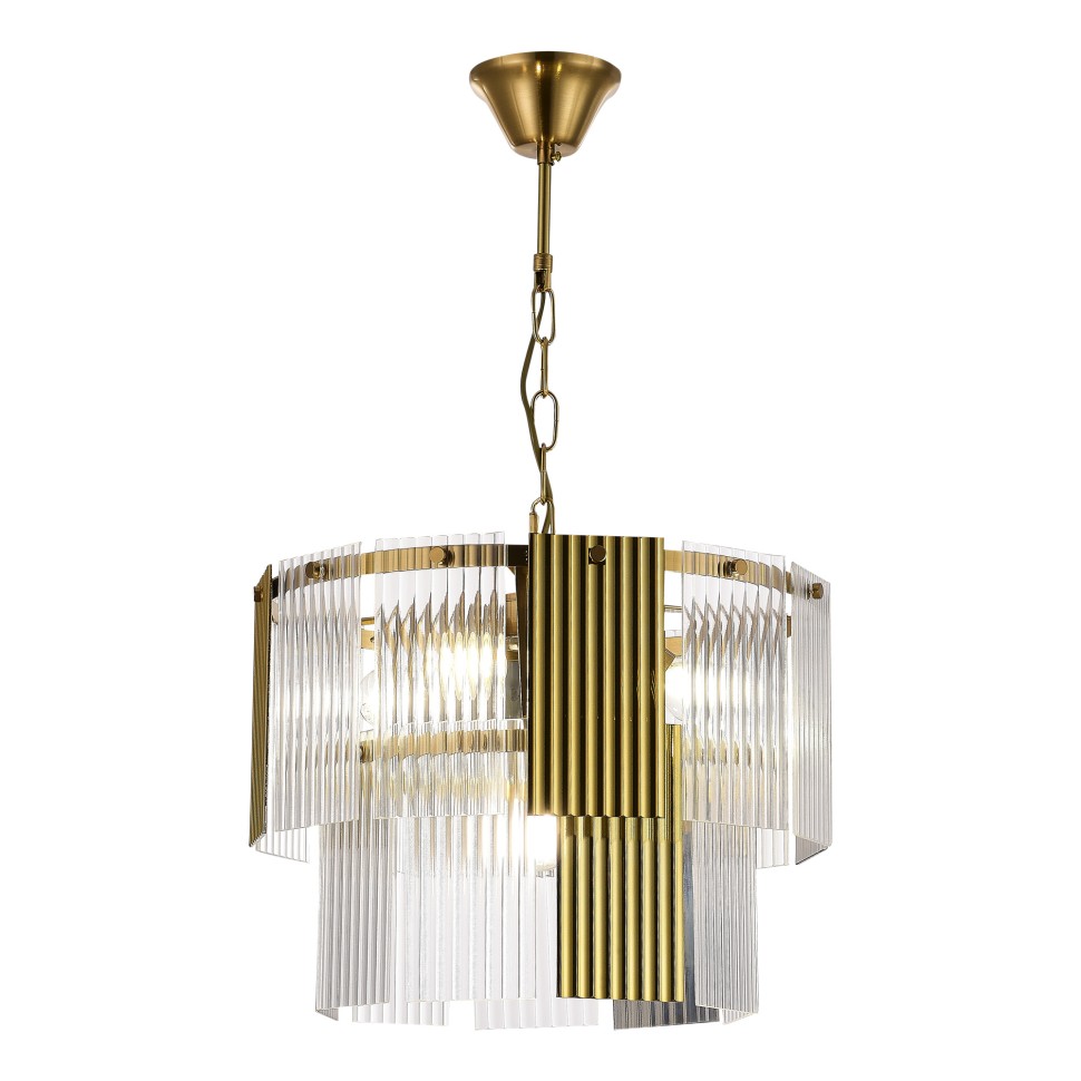 SLE1123-303-05 Светильник подвесной Латунь/Золотистый, Прозрачный E14 5*40W