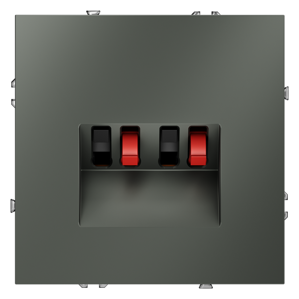 Розетка акустическая встраиваемая VOLTUM S70 4-местная, (титан)