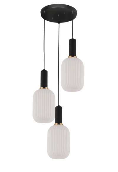 Подвесной светильник Lumina Deco Rico LDP 1218-3 WT+BK