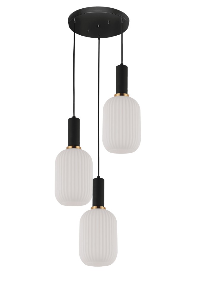 Подвесной светильник Lumina Deco Rico LDP 1218-3 WT+BK