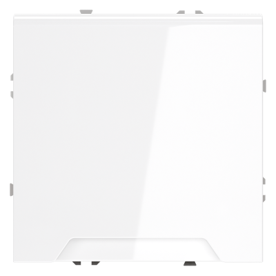 Розетка встраиваемая VOLTUM S70 с заземлением, защитными шторками и крышкой 16А, (белый глянцевый)